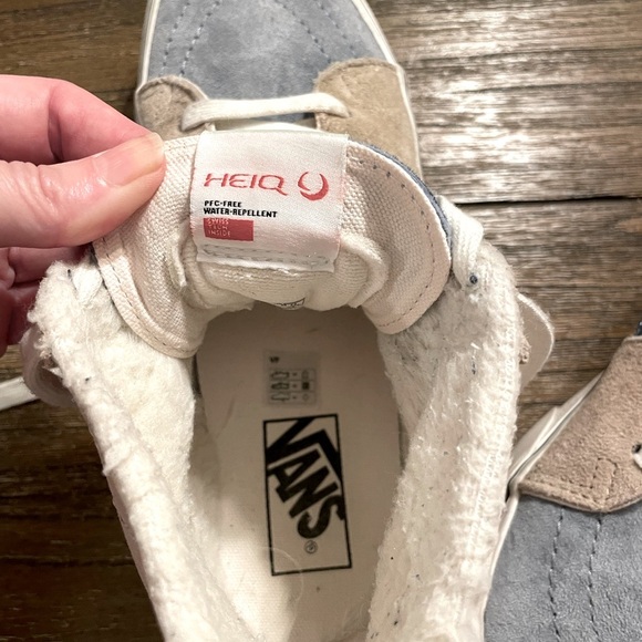 VANS Sk8 Hi Tapered Pig Suede/Sherpa Multi Color Shoes Platform Women's Size 8 - Picture 9 of 10